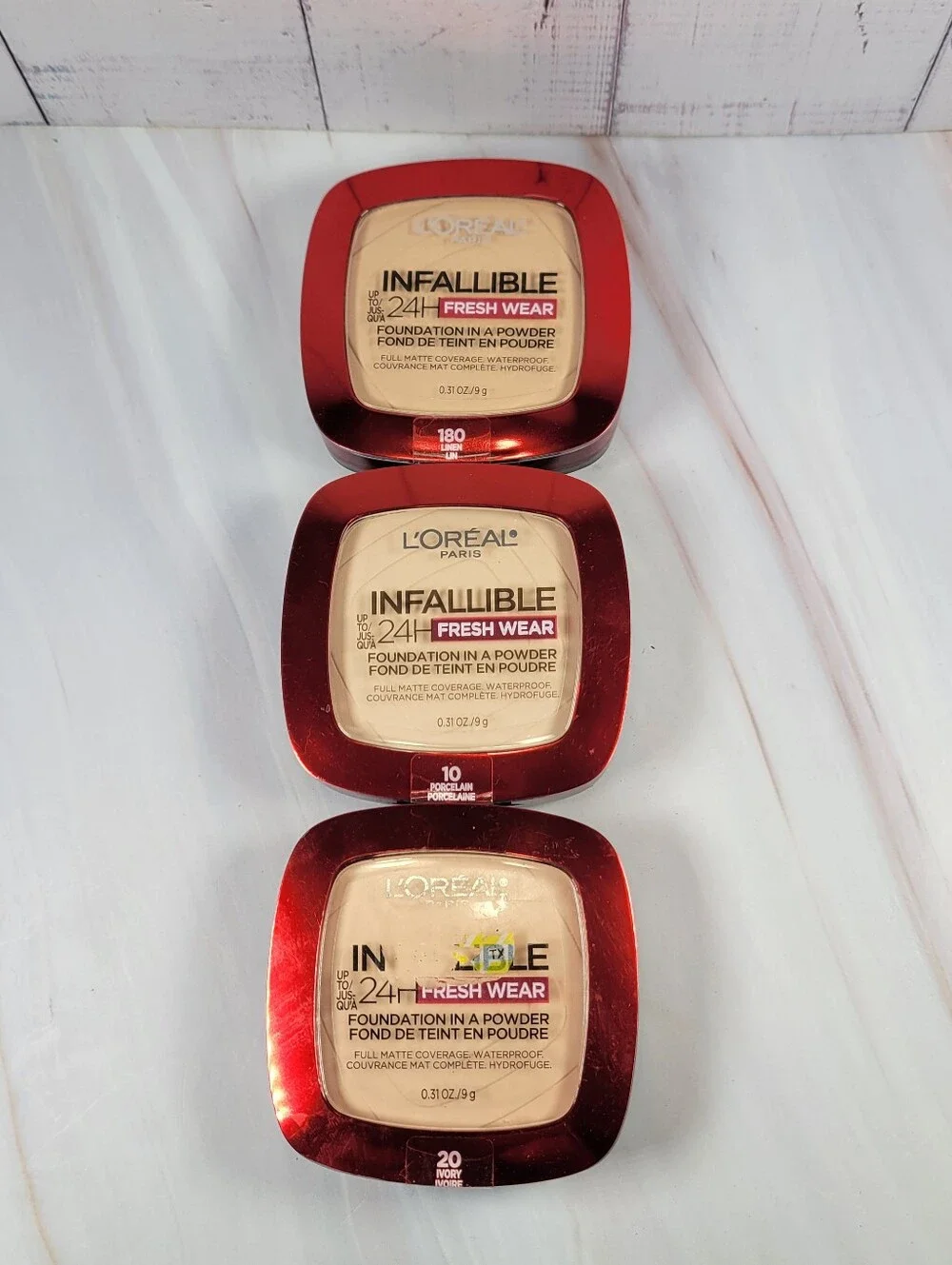 L'oreal Infallible Up to 24HFresh Wear Powder Foundation Bundle NEW!